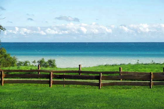 Blick vom Küstenhof Arkona auf die Ostsee